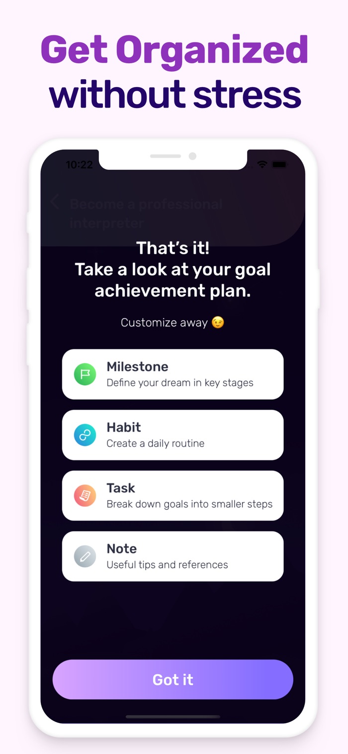 Dreamfora - app screenshot