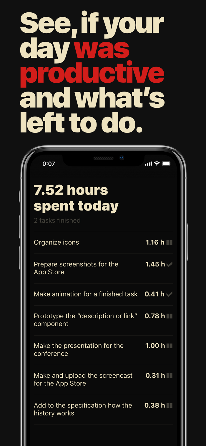 Hourly - app screenshot