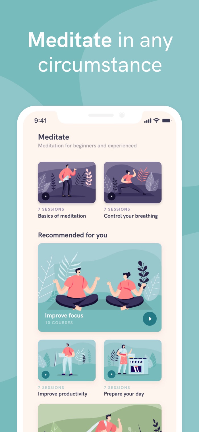 Meditation Nest - app screenshot