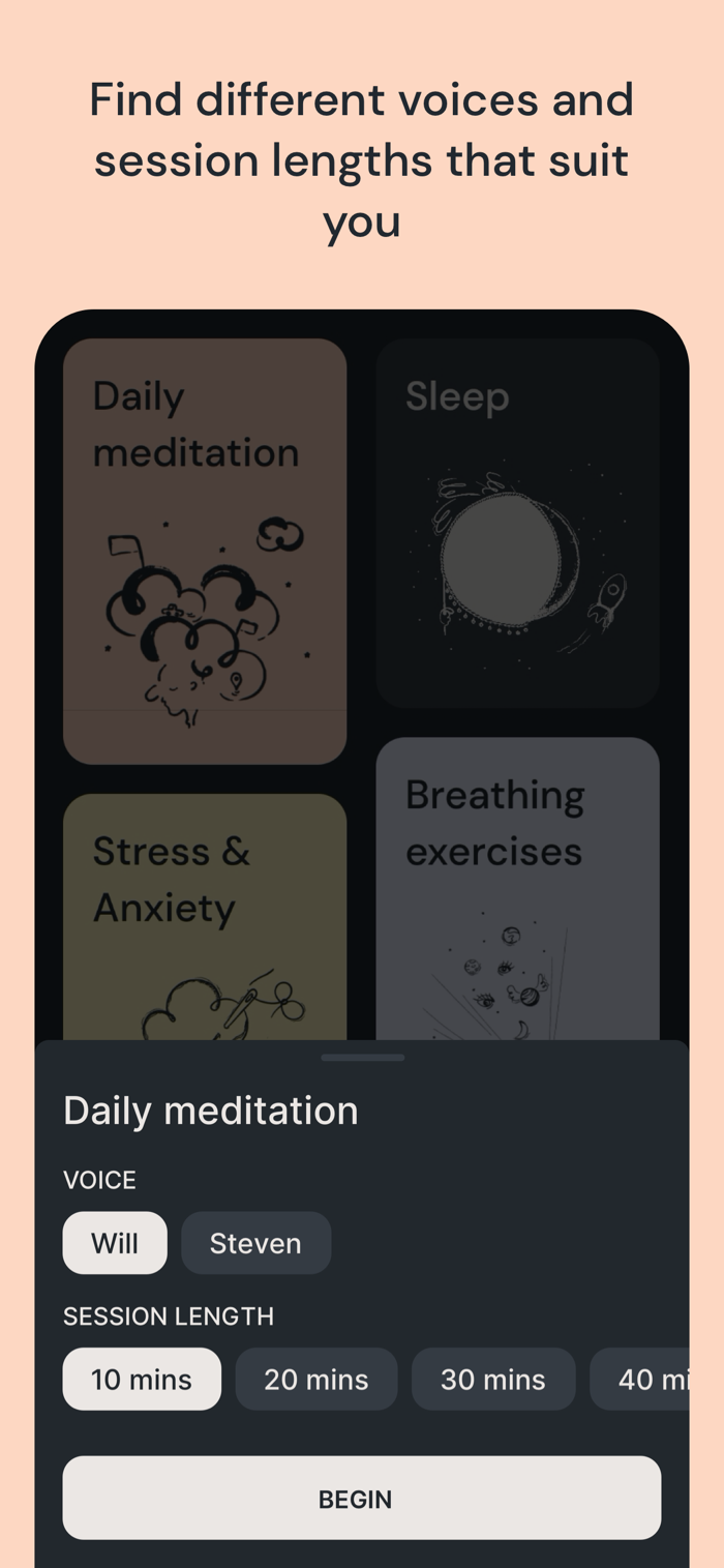 Medito - app screenshot